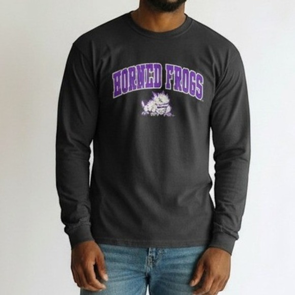 Fanatics Other - Fanatics TCU Horned Frogs T-Shirt Men 3XL Black Long Sleeve Graphic NCAA Tee